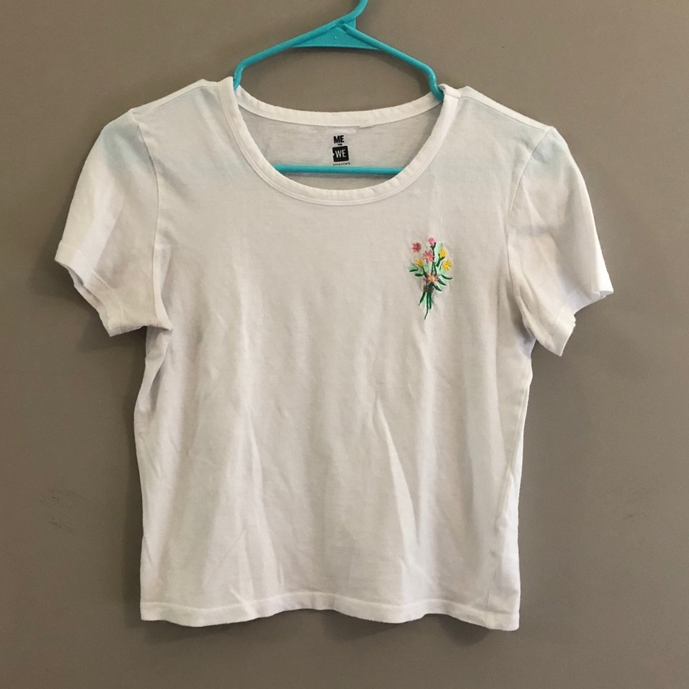 Floral t shirt.